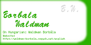 borbala waldman business card